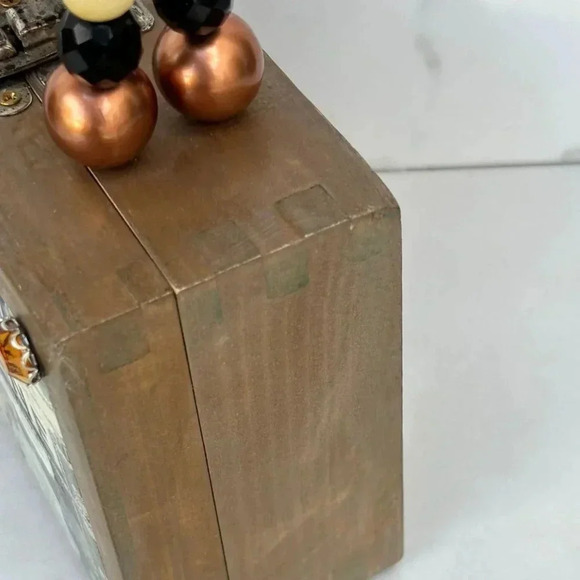 Mixt Bags By Lori Sandstedt Custom Made Cigar Box Bag Multicolor Size 6 x 4.5 - Picture 8 of 13